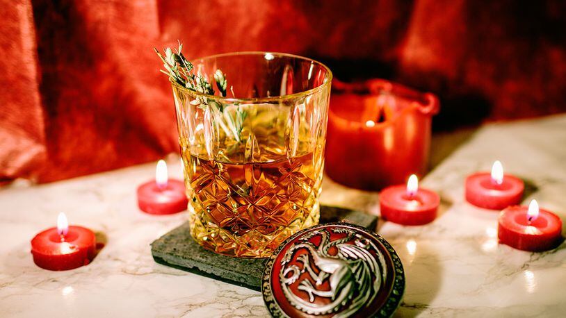 The Blood of the Dragon, a “Game of Thrones”-themed drink, is a rum punch that can fill up a party of “Thrones” viewers.
