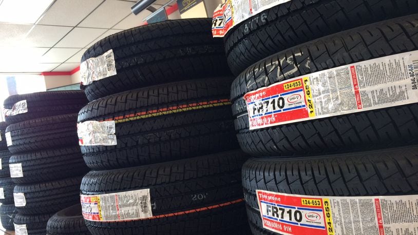 Various tires at Grismer Tire in Dayton, Wednesday, Jan. 13, 2016. Staff photo by Rachel Murray