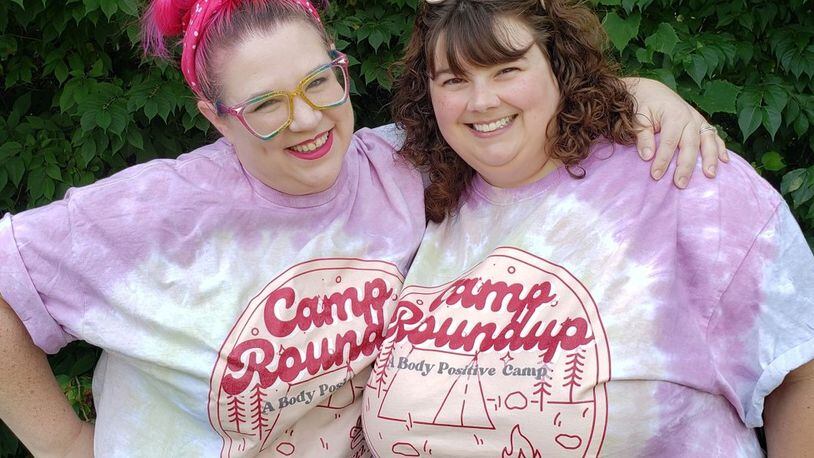 Alison Rampa, left and Erica Chiseck will host Camp Roundup, a three-day adult summer camp for plus-sized ladies ages 21 and up will be held in Newark at Camp O’Bannon (near Columbus) over Labor Day weekend. CONTRIBUTED