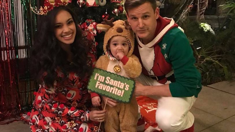 Photo from Rob Dyrdek's Facebook page. Shows him with his wife, Briyana Noelle , and son Kodah Dash.