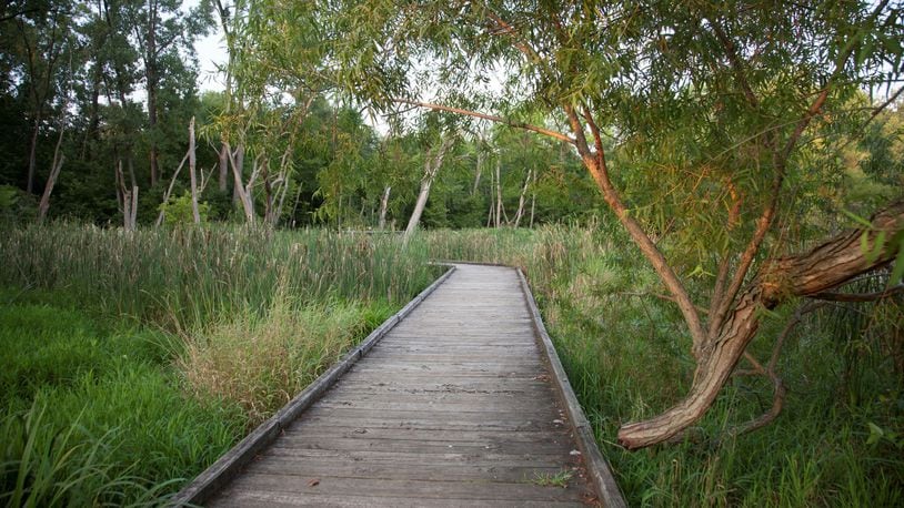 Carriage Hill’s boardwalk is the perfect place for a relaxing stroll. Source: Photo courtesy of Lauren Lemons/Five Rivers MetroParks