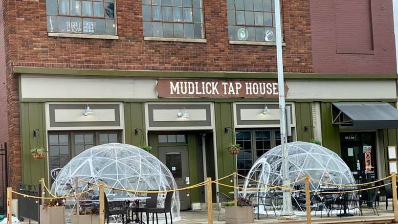 Mudlick Tap House has brought back Igloo dining to its patio in downtown Dayton.