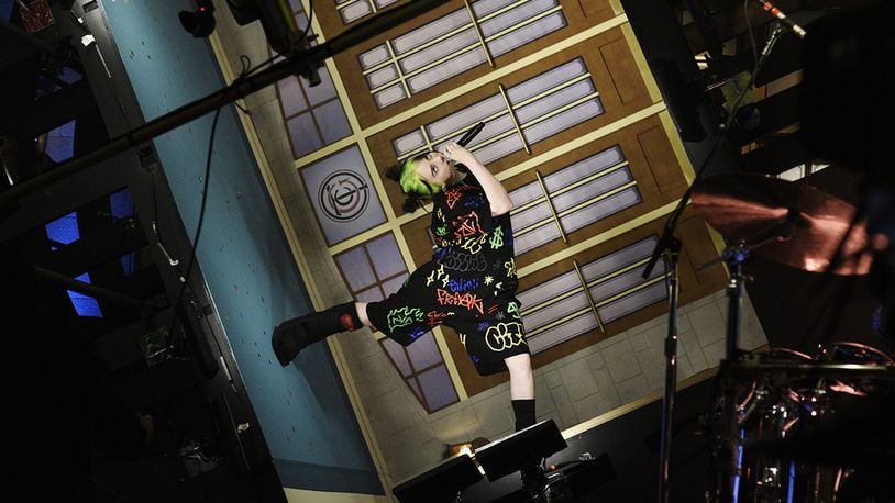 Musical guest Billie Eilish performs on "Saturday Night Live."