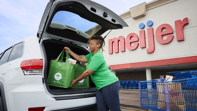 Meijer, in partnership with mobile app company Shipt, will offer home delivery services in Dayton and Cincinnati later this month. CONTRIBUTED