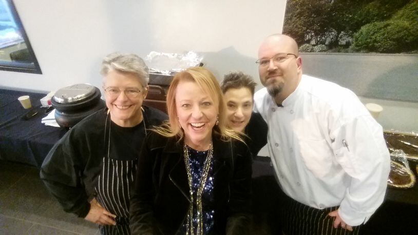 Amy Zahora with Chef Wiley of Meadowlark,  Chef Liz of Wheat Penny, and Chef Dave of Meadowlark and Wheat Penny (Source: Amy Zahora)