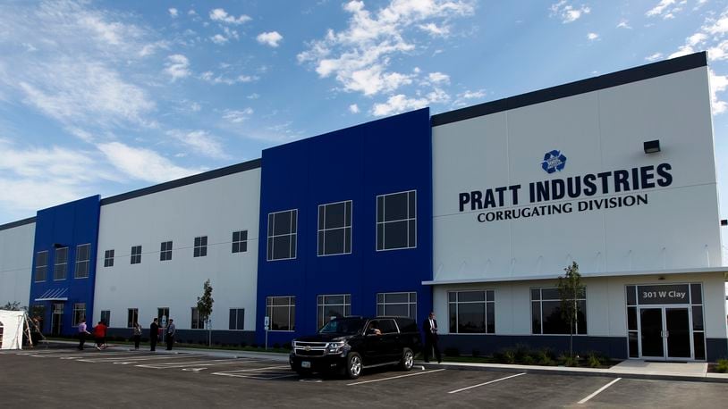 Pratt Industries in Lewisburg opened its $44 million facility there in September 2014. The plant had 140 workers and saved the equivalent of up to 10,000 trees a day by using 100 percent recycled paper from Pratt’s mill system, company officials said at the time. LISA POWELL / STAFF PHOTO