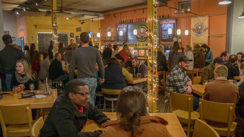 Yellow Springs Brewery celebrated its expansion and early success at a “Metamorphosis Party” on Nov. 11, 2016.