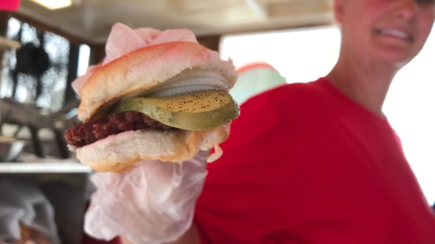 The Hamburger Wagon burger.