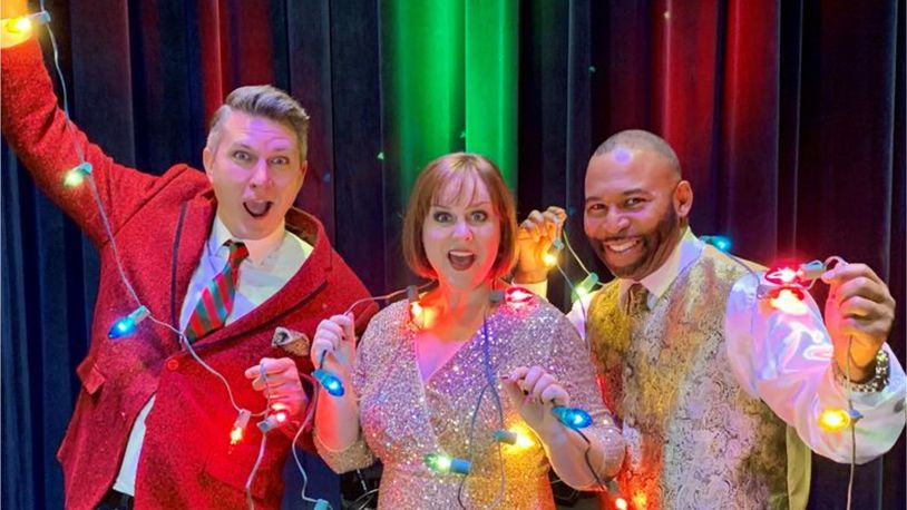 Dayton Live presents “Season’s Greetings: A Holiday Cabaret” featuring (left to right) singers Philip Drennen and Gina Handy and musician Deron Bell at PNC Arts Annex in Dayton Wednesday through Sunday, Dec. 6 through 10. CONTRIBUTED