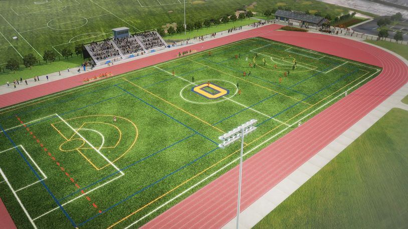 An aerial perspective of what the new facility in Oakwood will look like.