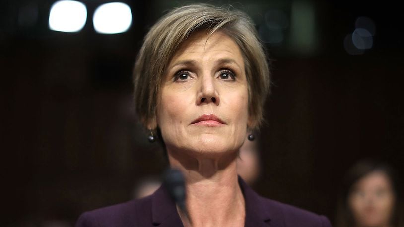 WASHINGTON, DC - MAY 08:  Former acting U.S. Attorney General Sally Yates testifies before the Senate Judiciary Committee's Subcommittee on Crime and Terrorism in the Hart Senate Office Building on Capitol Hill May 8, 2017 in Washington, DC. Before being fired by U.S. President Donald Trump, Yates testified that she had warned the White House about contacts between former National Security Advisor Michael Flynn and Russia that might make him vulnerable to blackmail.  (Photo by Chip Somodevilla/Getty Images)
