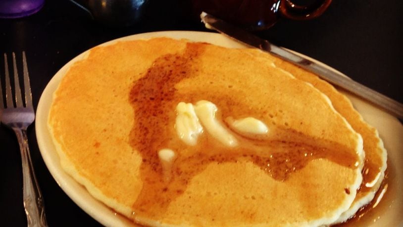 Pancakes are part of The Jackpot, a popular item on the menu at The Brunch Club in Dayton. FILE