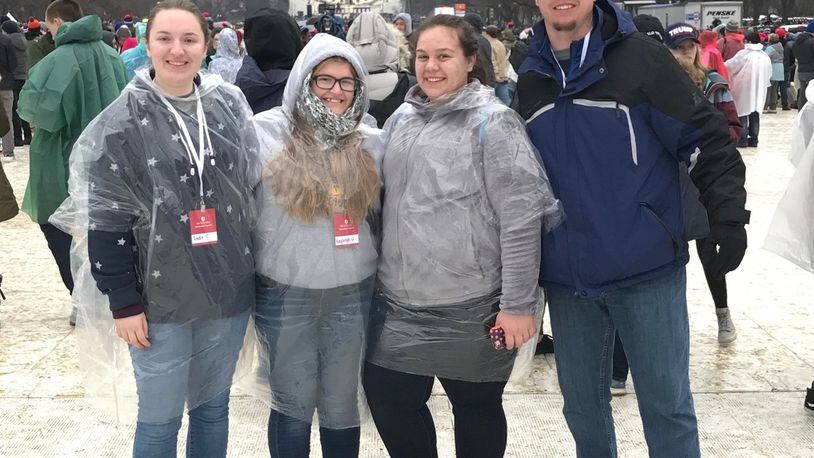 Springfield High School government teacher Zach Raines and three students attended the inauguration of President Donald Trump on Friday afternoon. CONTRIBUTED PHOTO