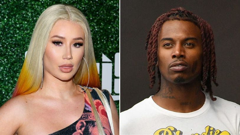 Rappers Iggy Azalea and Playboi Carti reported that more than $350,000 worth of jewelry was stolen from their rental home last week, police said. (Left photo Jean Baptiste Lacroix/Getty Images | Right photo by Dia Dipasupil/Getty Images)