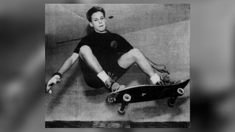 Rob Dyrdek in a photo from the Dayton Daily News while practicing at Cow Skates shop in Dayton. The photo published in the Dayton Daily news on July 6, 1989.