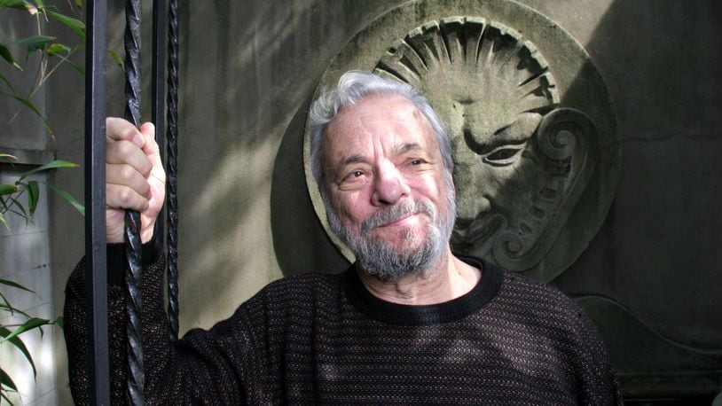 FILE — Stephen Sondheim, at home in New York in August 2003. Sondheim, one of Broadway history’s songwriting titans, whose music and lyrics raised and reset the artistic standard for the American stage musical, died at his home in Roxbury early on Friday, Nov. 26, 2021. He was 91. (Chester Higgins Jr./The New York Times)