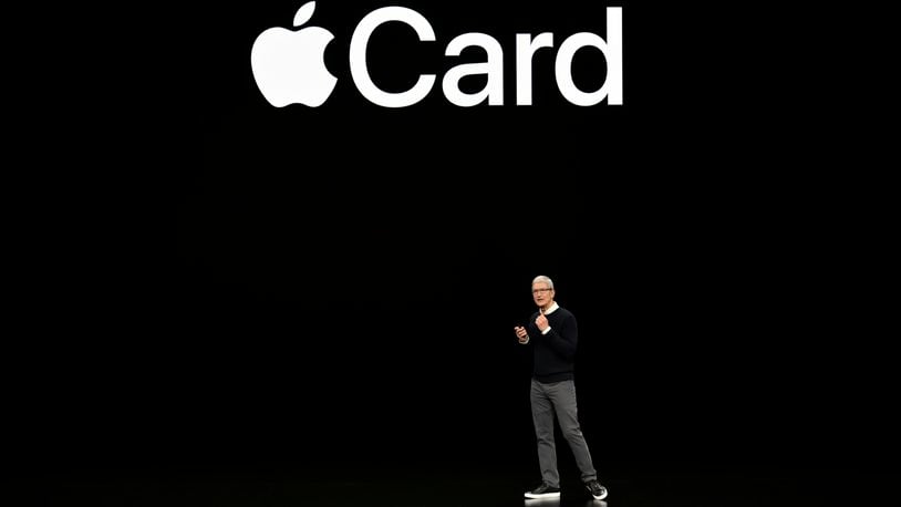 CUPERTINO, CA - MARCH 25:  Apple Inc. CEO Tim Cook speaks during a company product launch event at the Steve Jobs Theater at Apple Park on March 25, 2019 in Cupertino, California. Apple announced the launch of it's new video streaming service, unveiled a premium subscription tier to its News app, and announced  it would release its own credit card, called Apple Card.