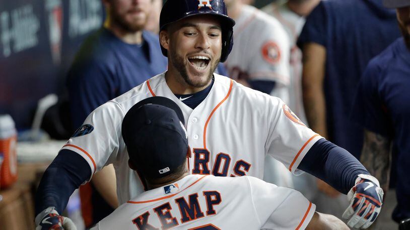 George Springer wasn't the only one celebrating his fifth-inning homer Friday afternoon.