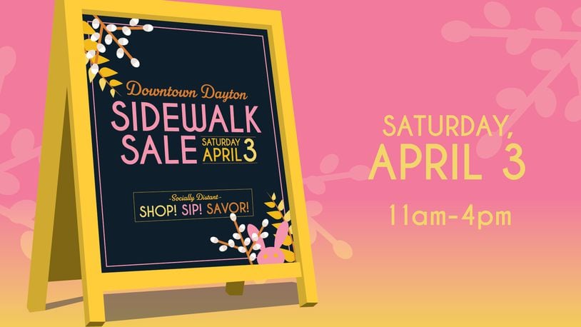 April’s Downtown Dayton Sidewalk Sale is planned for Saturday, April 3 from 11 a.m. to 4 p.m.