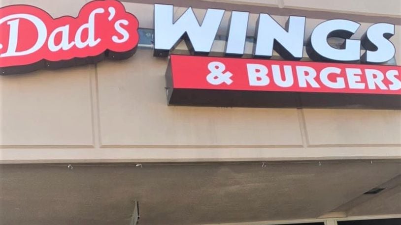 Storefront of Dad's Wings and Burgers, which opened Tuesday in Fairborn. CONTRIBUTED
