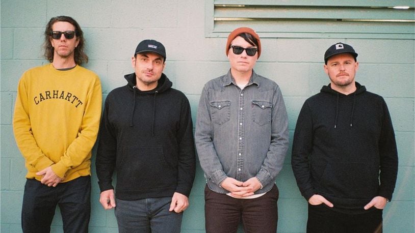 Hawthorne Heights, (left to right) Chris “Poppy” Popadak, Mark McMillon, J.T. Woodruff and Matt Ridenour, launched a national tour with the Emo Orchestra on Wednesday, Sept. 27.