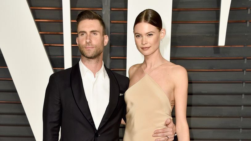 Recording artist Adam Levine (L) and model Behati Prinsloo  are expecting their second child.