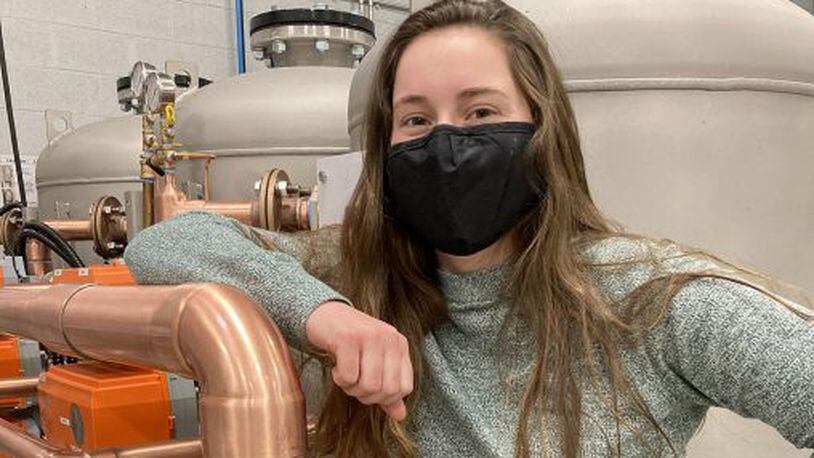 Eva Stanglein, a senior majoring in industrial and systems engineering at Wright State, is an intern at Dayton-based AmeriWater. Contributed