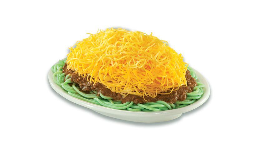 Skyline offers its classic 3-Ways, 4-Ways and 5-ways with shamrock green pasta. CONTRIBUTED