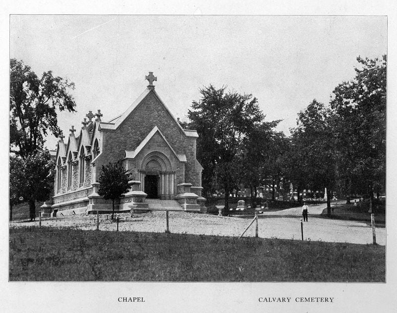 St. Henry’s Memorial Chapel at Calvary Cemetery was dedicated in 1903. The chapel was built to honor the unclaimed dead at St. Henry's Cemetery in Dayton that were reinterred at Calvary Cemetery. FILE PHOTO