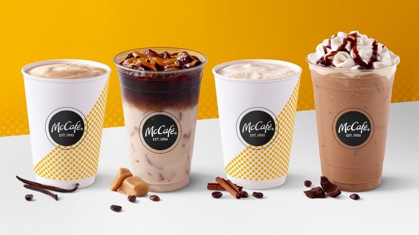 McDonald’s has unveiled three new espresso beverages and is planning three new frappe flavors. SUBMITTED