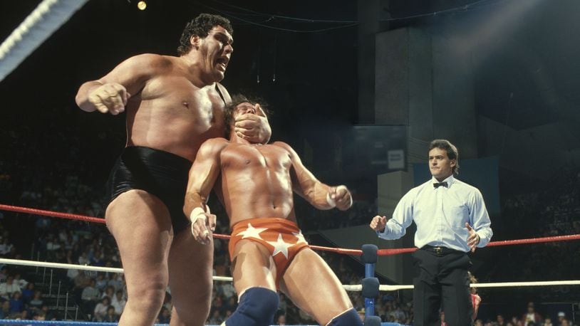 Andre the Giant wrestles in archival footage from HBO's "Andre the Giant" documentary.