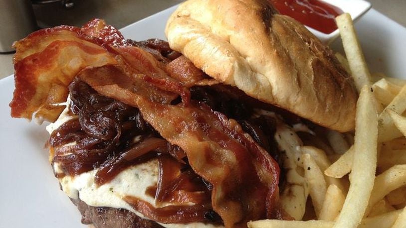 Bacon, sweet caramelized onions and Boursin cheese help set the Bistro Burger apart. (Staff photo by Amelia Robinson)