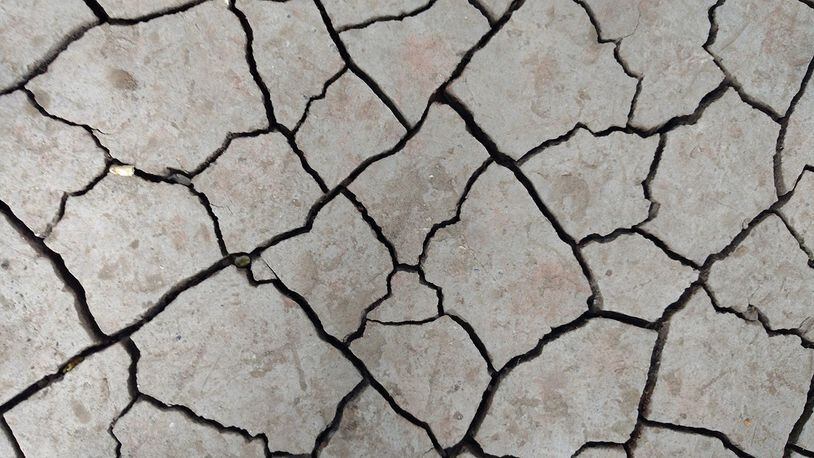 Stock photo of cracks in the ground.