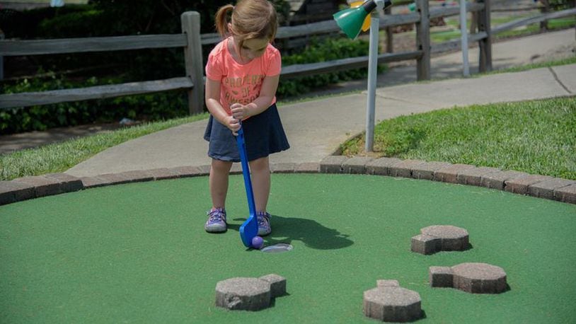 Young's Dairy features a miniature golf course, Udders and Putters. According to Dayton Children's, mini-golf is a low-risk activity. TOM GILLIAM/CONTRIBUTED