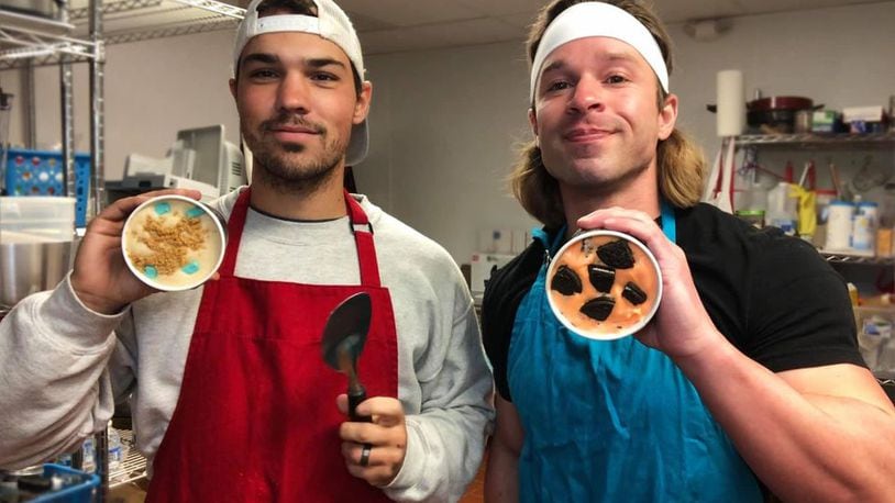 Jimmy Johnson and Pete Dawson, both from Dayton and friends since 2018, are launching an ice cream endeavor out of a rented kitchen in Fairborn. CONTRIBUTED