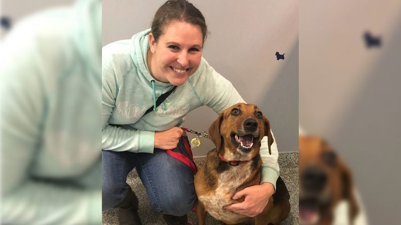 Jessica Hendrickson of West Carrollton adopted Cassie from the Humane Society of Greater Dayton this week. Cassie had lived at the shelter for 525 days.