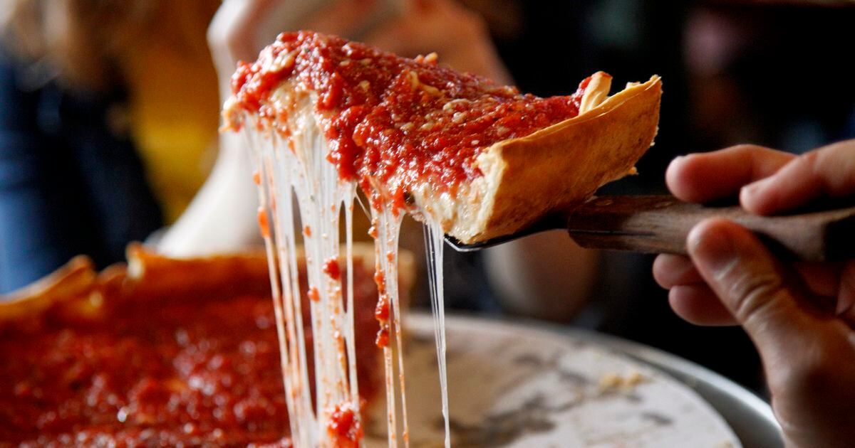 Photos of Giordano's deep dish pizza and food