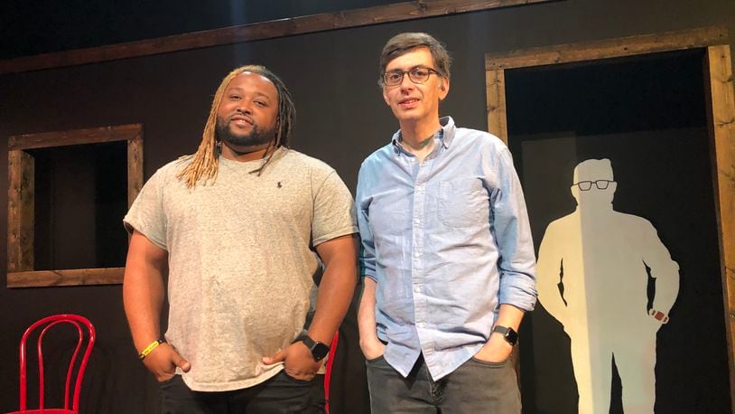 Dayton rapper and improv comedian Kevin Carter (left) and comedy writer Stephen J. Levinson are currently working on the newly launched podcast “The Novelizers with Andy Richter.” The high concept new comedy program features guest narrators such as Wayne Brady, JK Simmons, Felicia Day and Ira Glass.