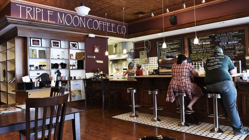 Triple Moon Coffee Company in Middletown will start offering dine-in service on Monday. NICK GRAHAM/STAFF