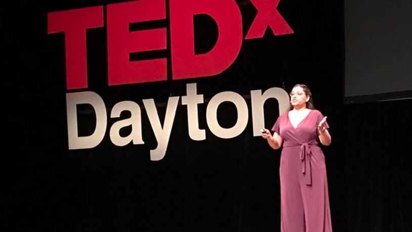 Estelle Gibson presenting at TEDx Dayton