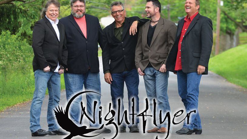 Nightflyer (pictured), playing its final show, performs alongside Tony Hale & Blackwater, Evan Lanier & the Bluegrass Express, Sugargrove Bluegrass and others at Jeff Schmitt Chevrolet South's fifth annual Miami Valley Bluegrass & Artisan Festival at Riverfront Park in Miamisburg on Saturday, Sept. 21.