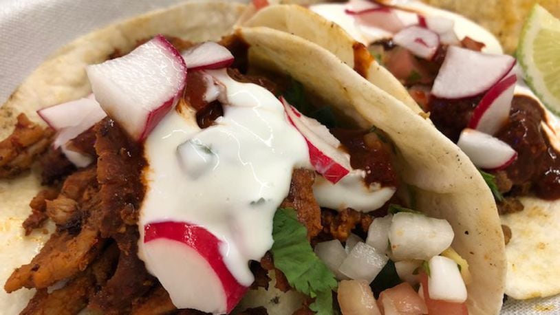 A taco from La Guadalupana Super Market and Restaurant in Riverside, which opened in November 2018 and has an ownership connection with the El Rancho Grande Mexican restaurant chain. Gary Rodriguez, operations manager for El Rancho Grande, oversaw the supermarket opening, and he was awarded a “Restaurateur of the Year” for southern Ohio award last weekend by the Ohio Restaurant Association. MARK FISHER / STAFF PHOTO