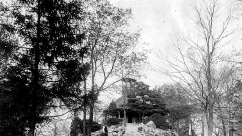Lookout Tower at Woodland Cemetery - known as one of Dayton’s most haunted sites - as photographed in 1898. ARCHIVED PHOTOS