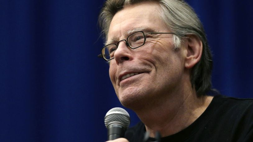 In this Dec. 7, 2012, file photo, novelist Stephen King speaks to creative writing students at the University of Massachusetts-Lowell in Lowell, Mass. (AP Photo/Elise Amendola, File)