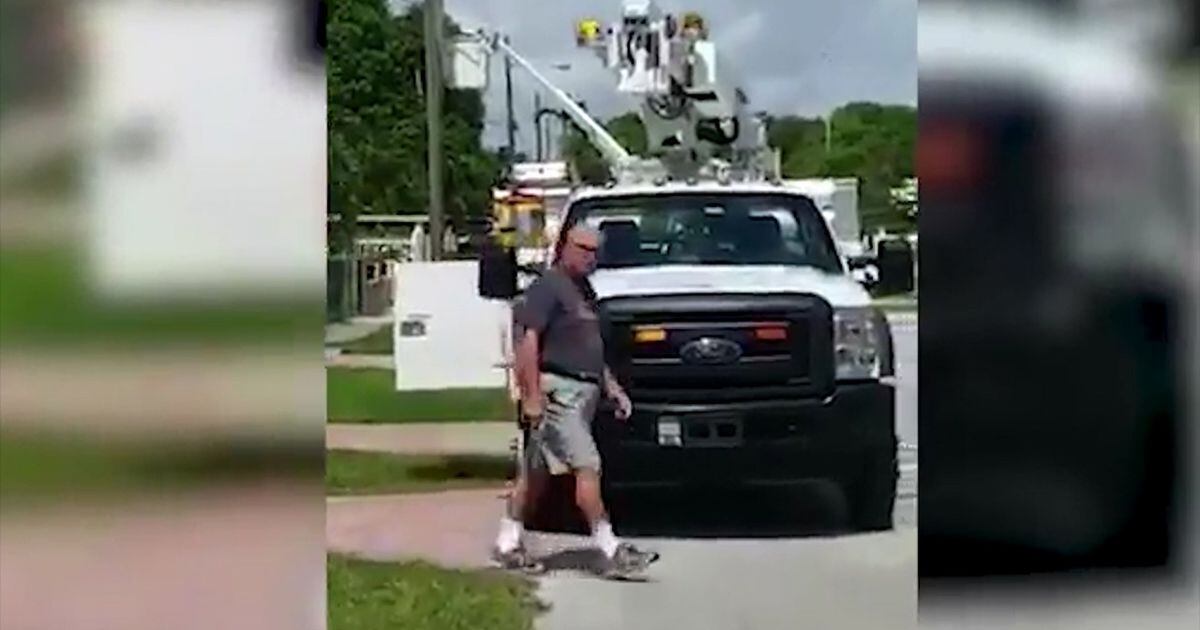 WATCH: Florida man shoots AT&T work trucks parked in front of his home ...