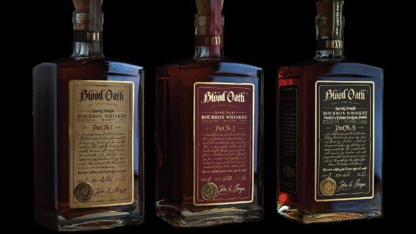 This Blood Oath Bourbon trilogy is part of the Ohio Division of Liquor Control bourbon raffles. Contributed photo