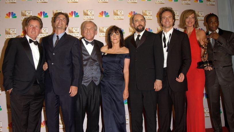 Shutterstock stock photo: Cast of THE WEST WING at the 2002 Emmy Awards in Los Angeles. 22SEP2002. Paul Smith / Featureflash