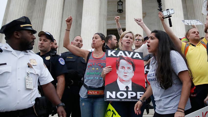 Photos: Protesters gather at Capitol ahead of Kavanaugh vote