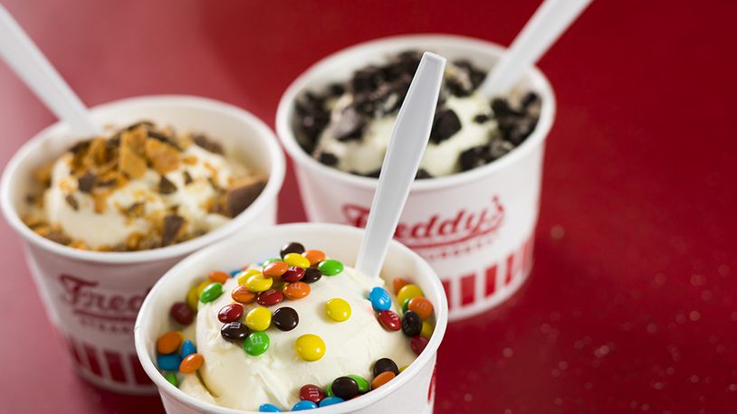 Freddy’s Frozen Custard & Steakburgers is celebrating National Frozen Custard Day by offering a free single-topping mini sundae to its app users who have signed up for Freddy’s rewards program.