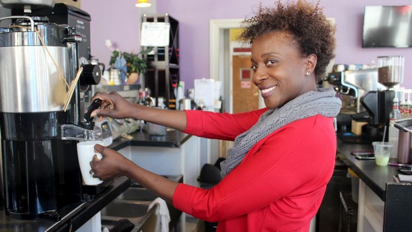 The Downtown Browns are made up of Lisa Scott of Beaute Box Lashes Dayton; Jasmine Brown of De’Lish Cafe,  Kate Rivers of Twist Cupcakery and Juanita Darden-Jones of Third Perk Coffeehouse & Wine Bar.